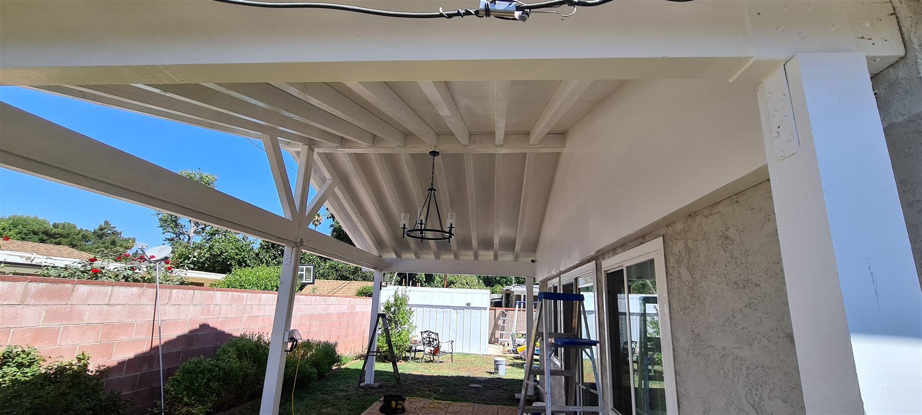 Completed covered patio